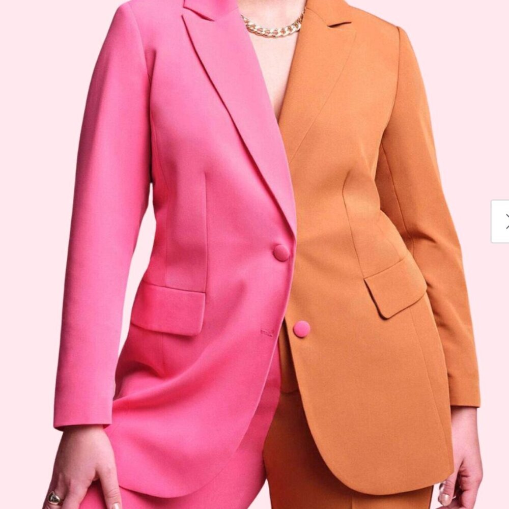 EUC Eloquii Colorblock Tailored Fit Blazer Size 22